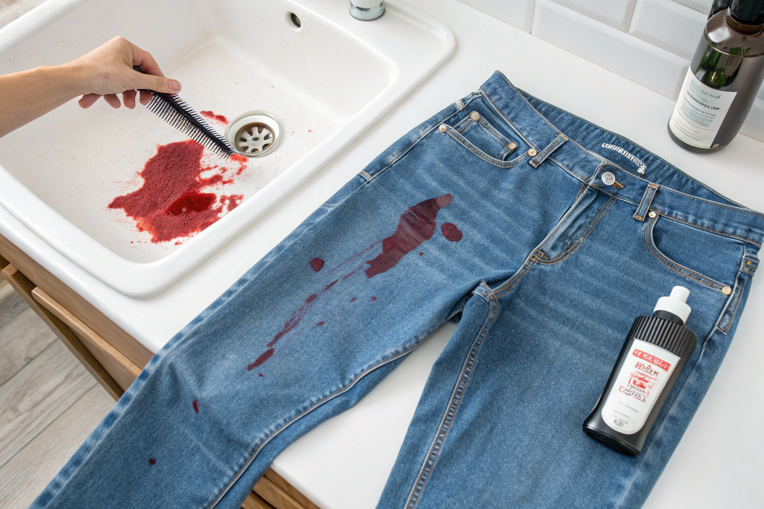 How to get blood out of jeans