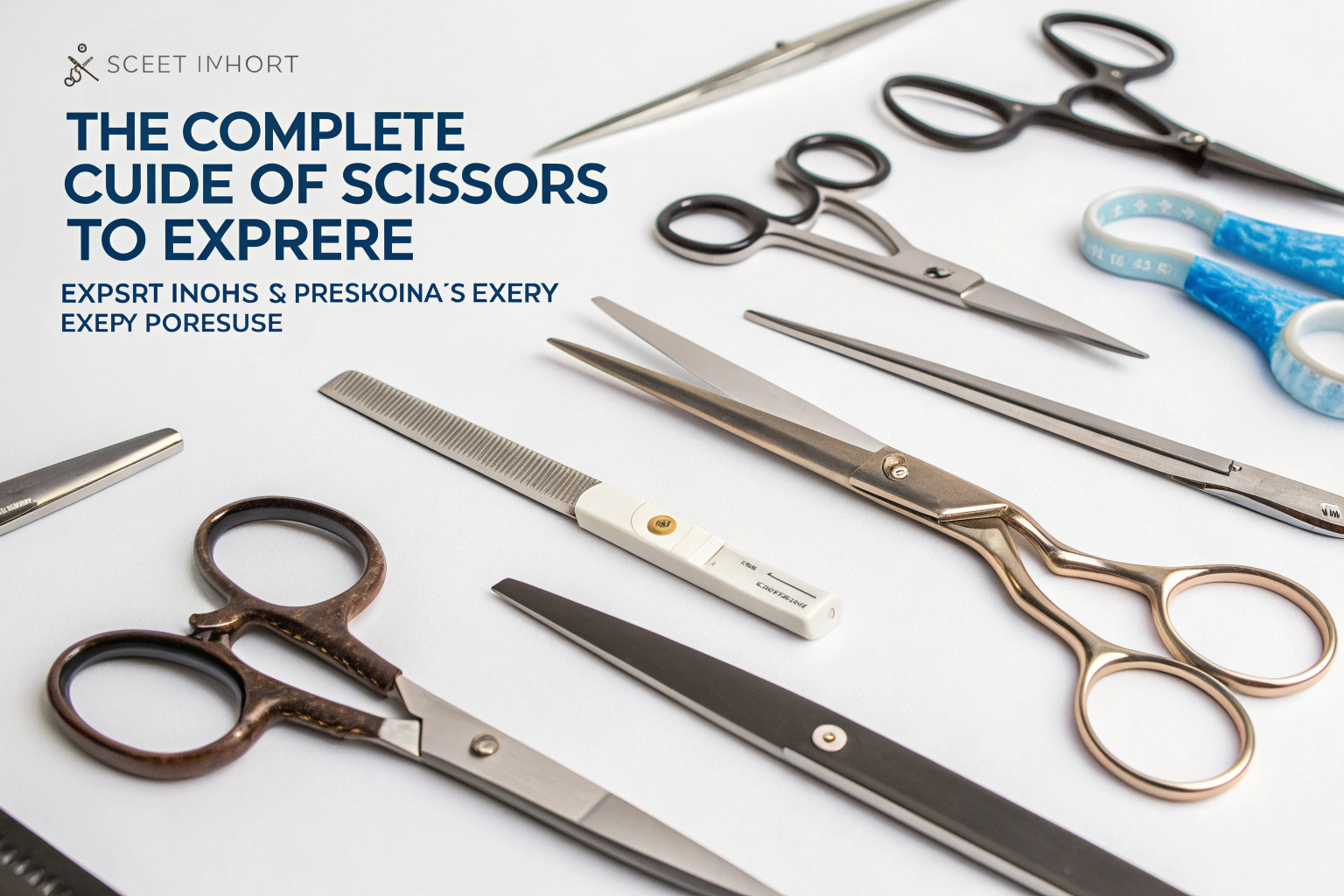 Types of scissors for precise fabric and paper cutting