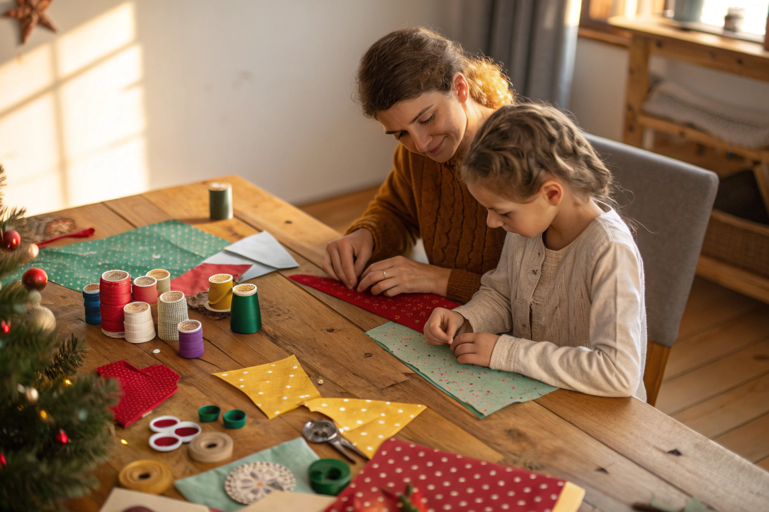 How to sew gifts with children for new year