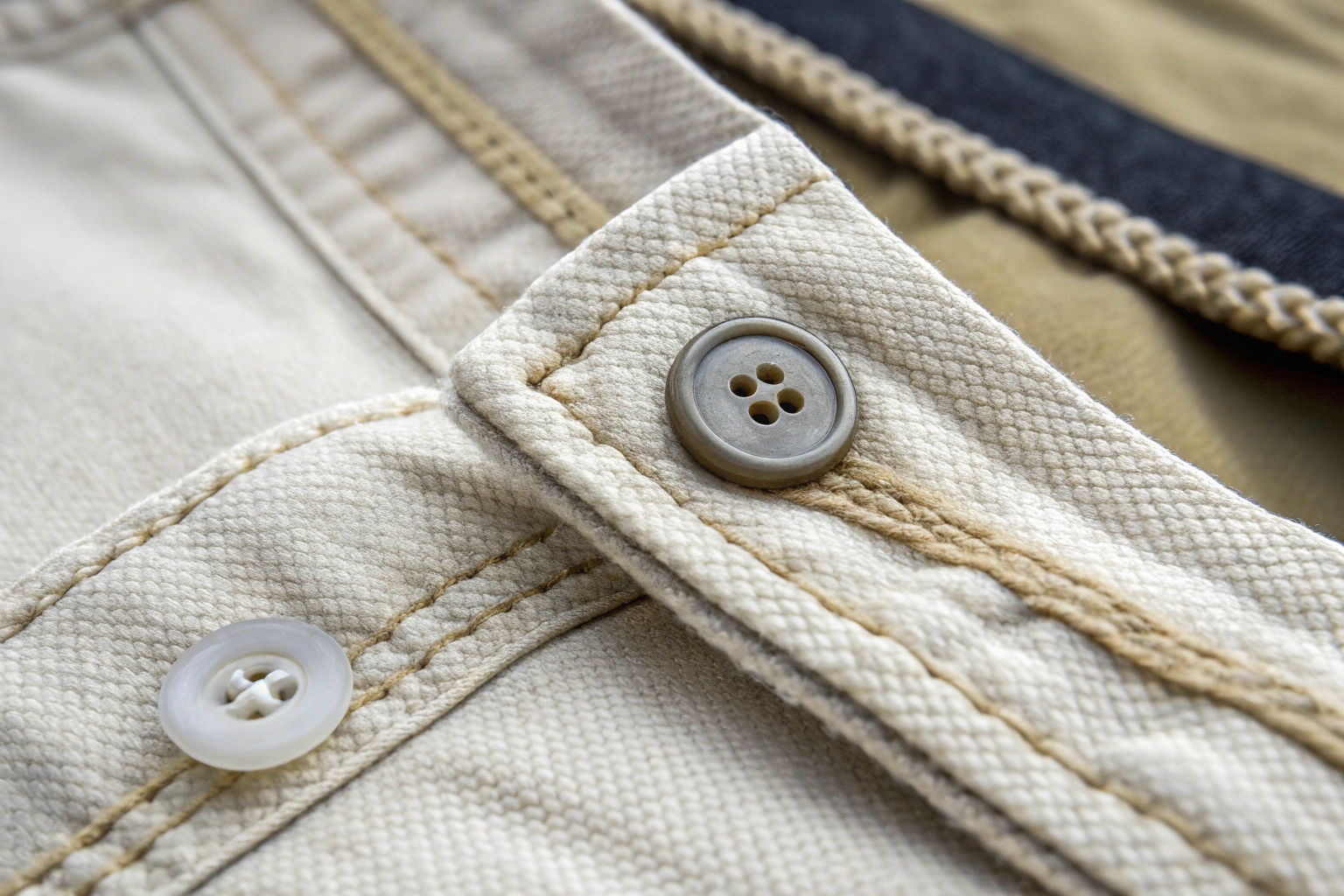 How to sew a button with loop on back
