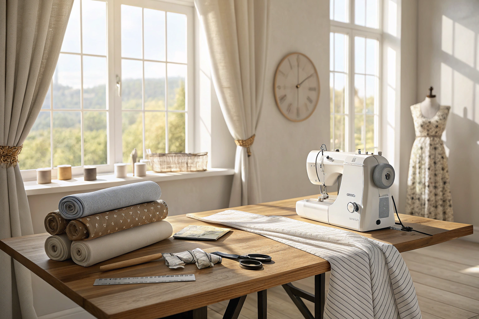 How to sew curtains with lining and hemming tutorial