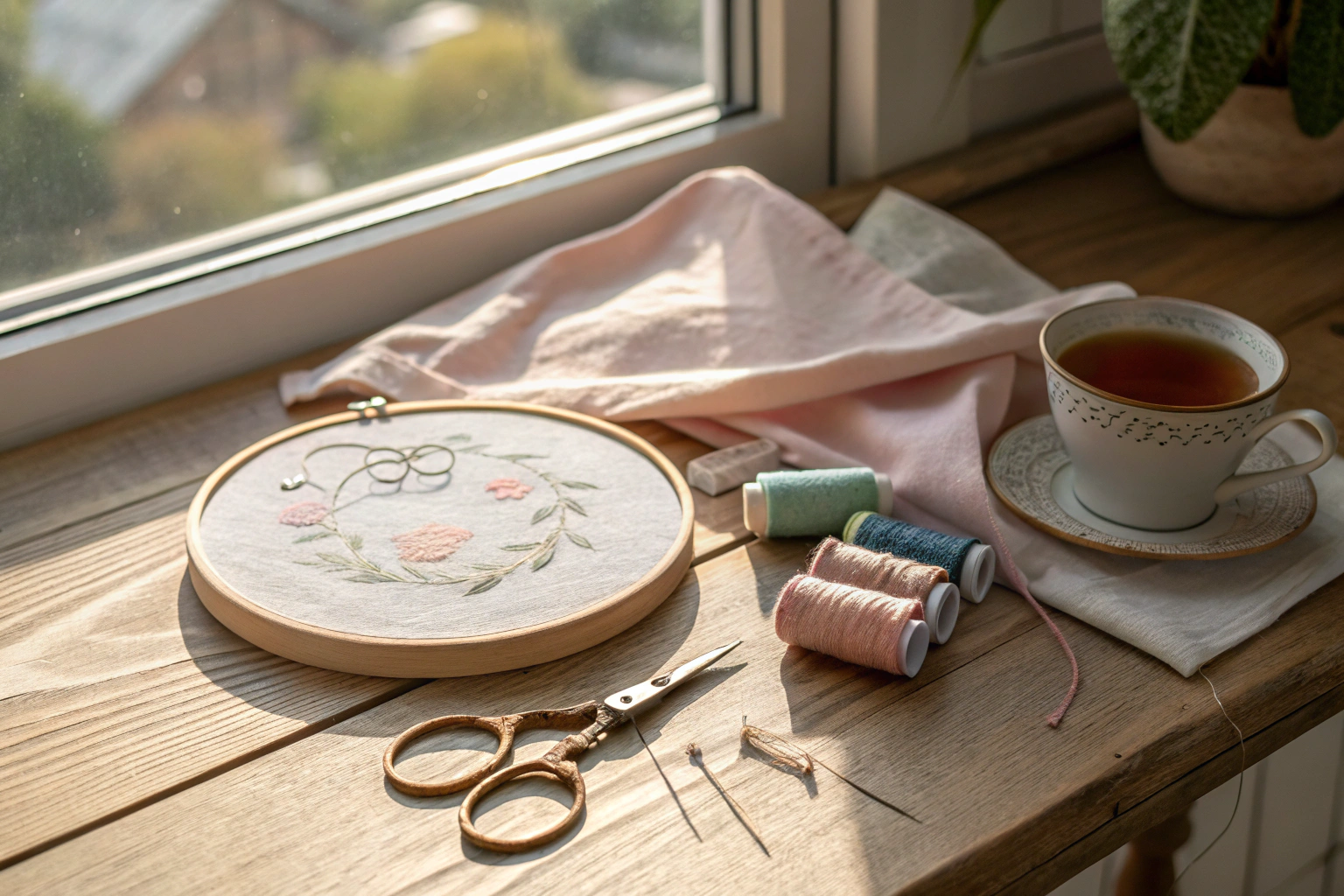Slow stitching for mindfulness and creative stress relief